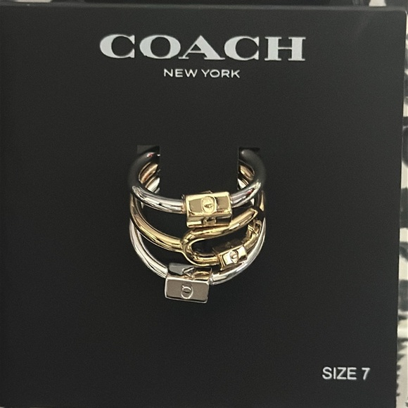 Coach gold and silver ring set - Picture 2 of 3